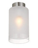 Fila DIY Frost Clear/Frost Glass Batten Fix Ceiling Light Nickel