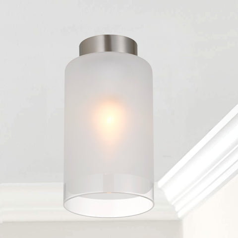 Frosted glass flush ceiling light deals