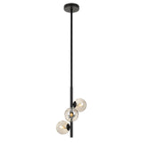 Moran 3 Light G9 Rod Pendant Light with Glass Spheres