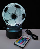 3D LED Lamp Night Light Owl/Butterfly/Soccer Ball/Dinosaur/Bear