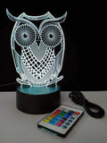 3D LED Lamp Night Light Owl/Butterfly/Soccer Ball/Dinosaur/Bear