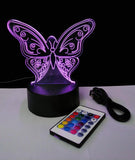 3D LED Lamp Night Light Owl/Butterfly/Soccer Ball/Dinosaur/Bear