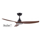 Ventair Skyfan DC 3 Blade ABS Remote Control Ceiling Fan with LED Light Black/Teak