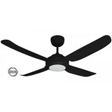 Ventair Spinika II 4 Blade Fibre Composite AC Ceiling Fan with 20w LED Light